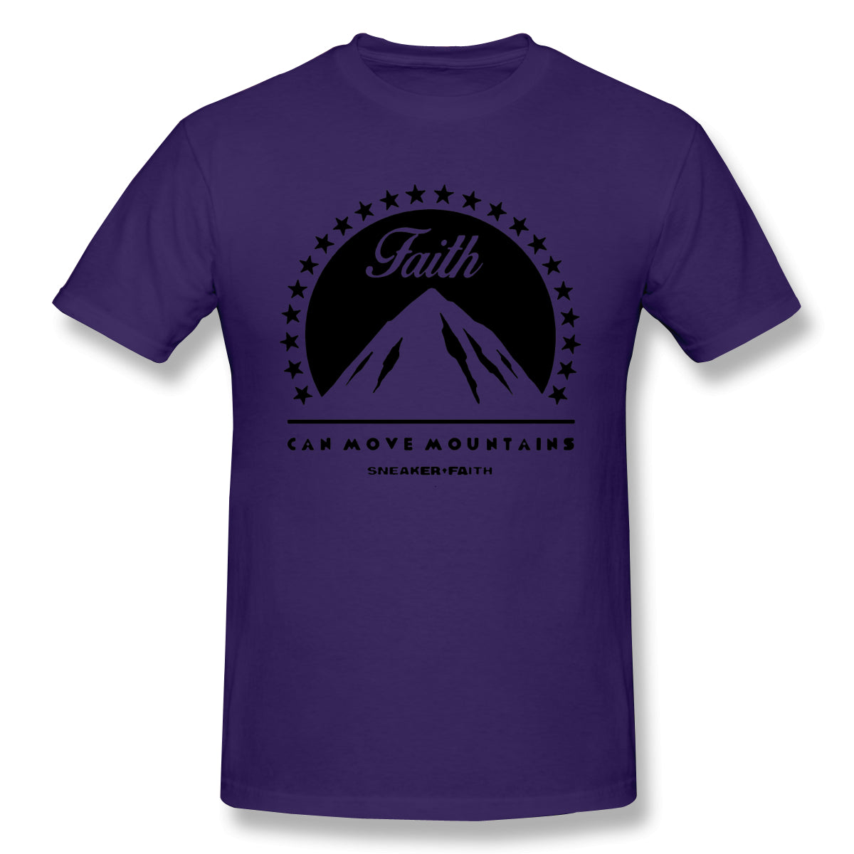 Air Jordan 1 Court Purple 1s Sneaker Tee Faith Can Move Mountains Shirt For Man