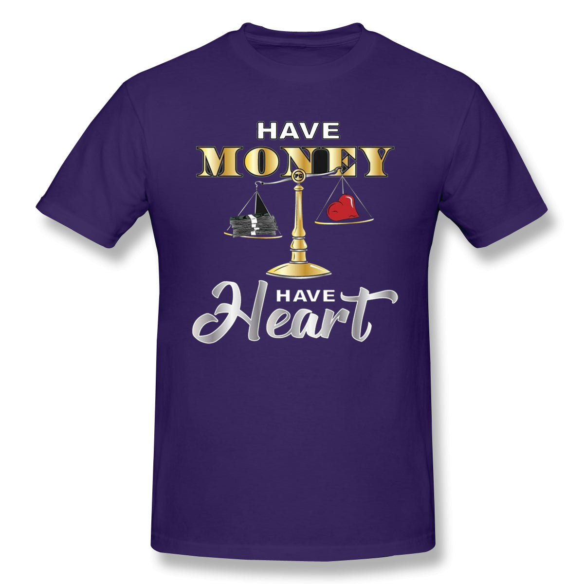 Air Jordan 1 Court Purple 1s Sneaker Tee Have Money Have Heart Shirt For Man