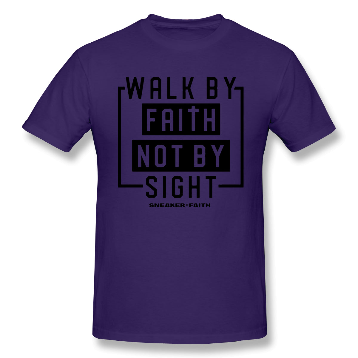 Air Jordan 1 Court Purple 1s Sneaker Tee Walk By Faith Not By Sight Shirt For Man